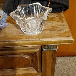 Clear Glass Star-Shaped Bowl